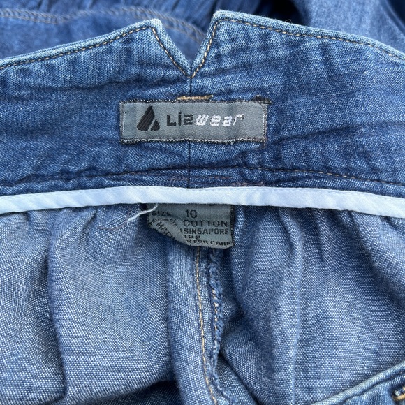 Blue A-Line Denim Skirt - Picture 5 of 6